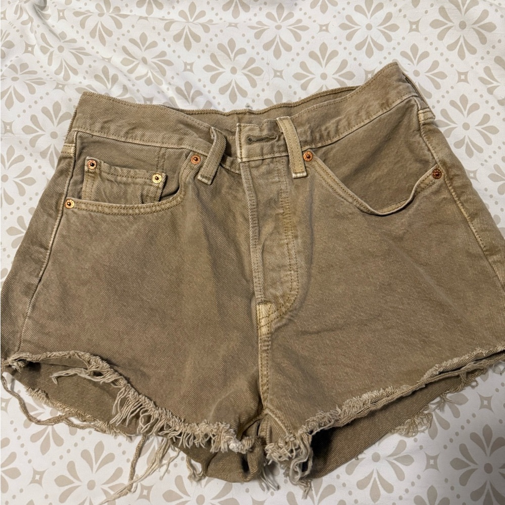 Levi's 501 Jean Shorts High-Waisted Distressed